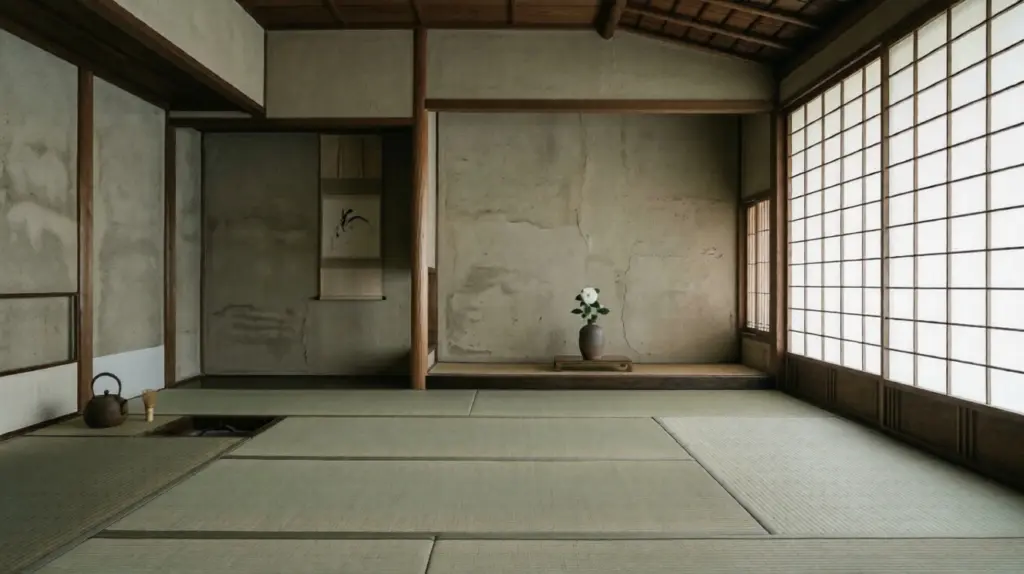 Чайна кімната на Окінаві - Японія. Нічого зайвого. Все зайве - прибрано